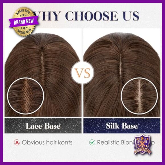 Human Hair Topper with Bangs 16 Inch Silk Base Clip-In for Thinning Hair main image 7